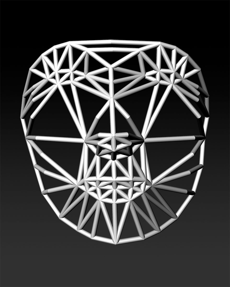 Face Cage 2, 3D render