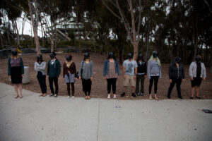 Zach Blas, Facial Weaponization Suite: Protest Line / Face Off, UCSD