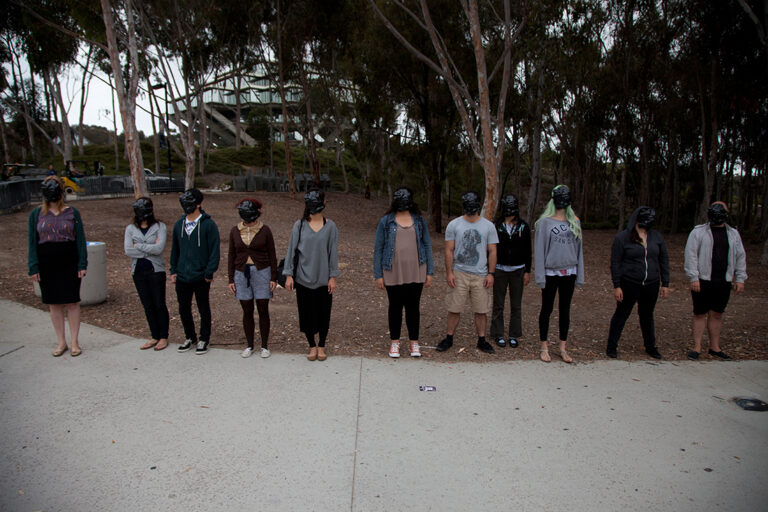 Zach Blas, Facial Weaponization Suite: Protest Line / Face Off, UCSD