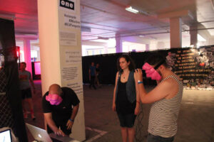 Zach Blas, Fag Face Scanning Station, reclaim:pride